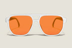 Night Game Aviator — White — front