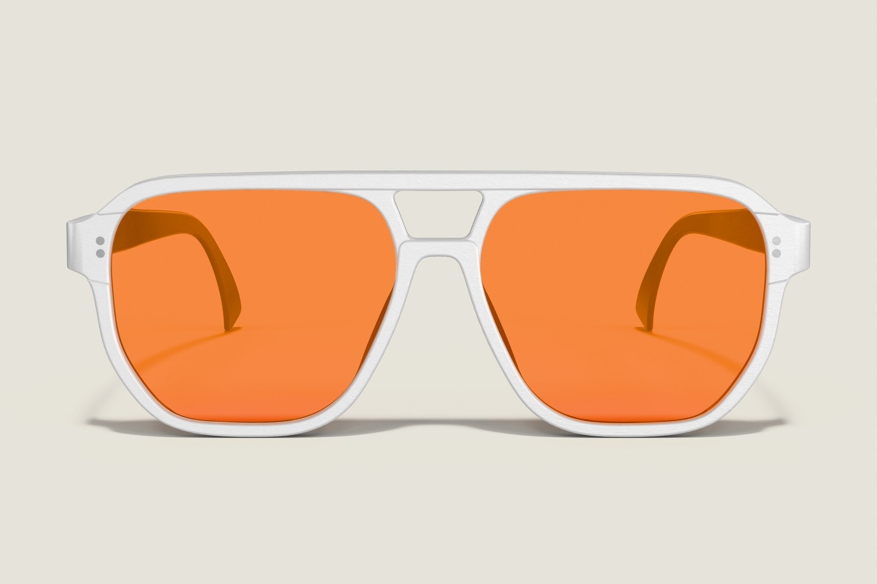 Night Game Aviator — White — front