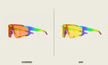 The Doubleheader Shield — Neon Rainbow — Evening + Day lenses